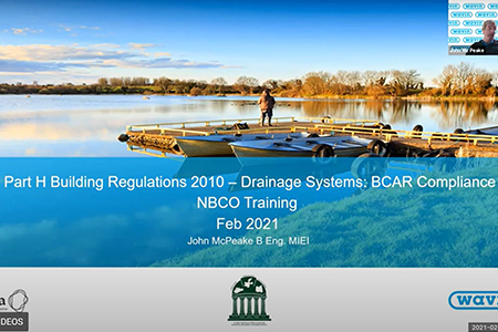 NBCMSO CPD Course: Part H Building Regulations 2010 - Drainage Systems: BCAR Compliance